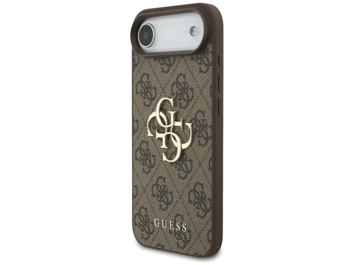 Capa Guess 4G com logo grande para iPhone 17 Air - Marrom