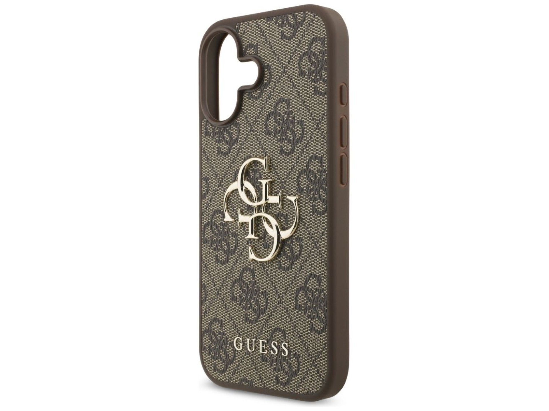Capa Guess 4G com logo grande para iPhone 17 - Marrom