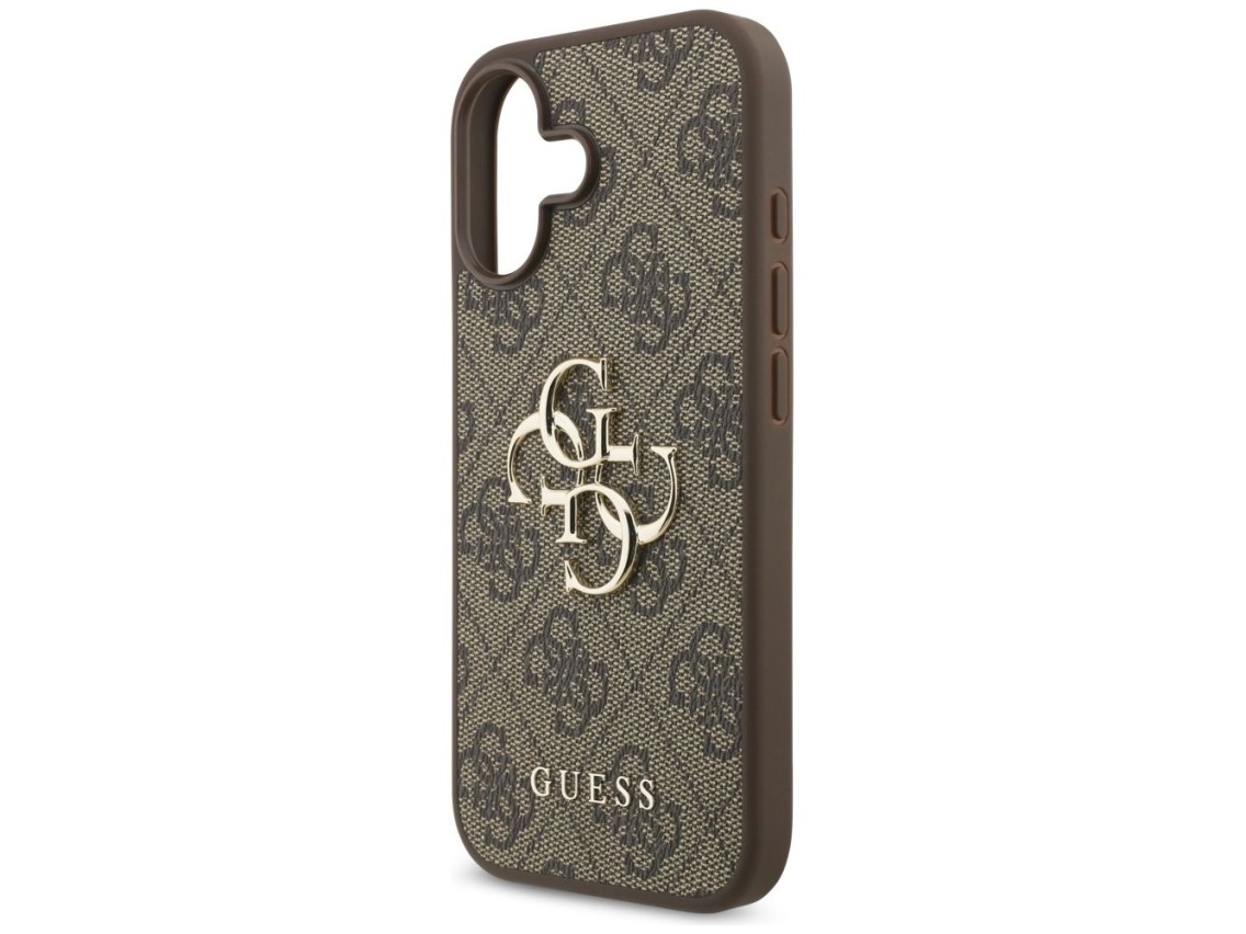 Capa Guess 4G com logo grande para iPhone 17 - Marrom