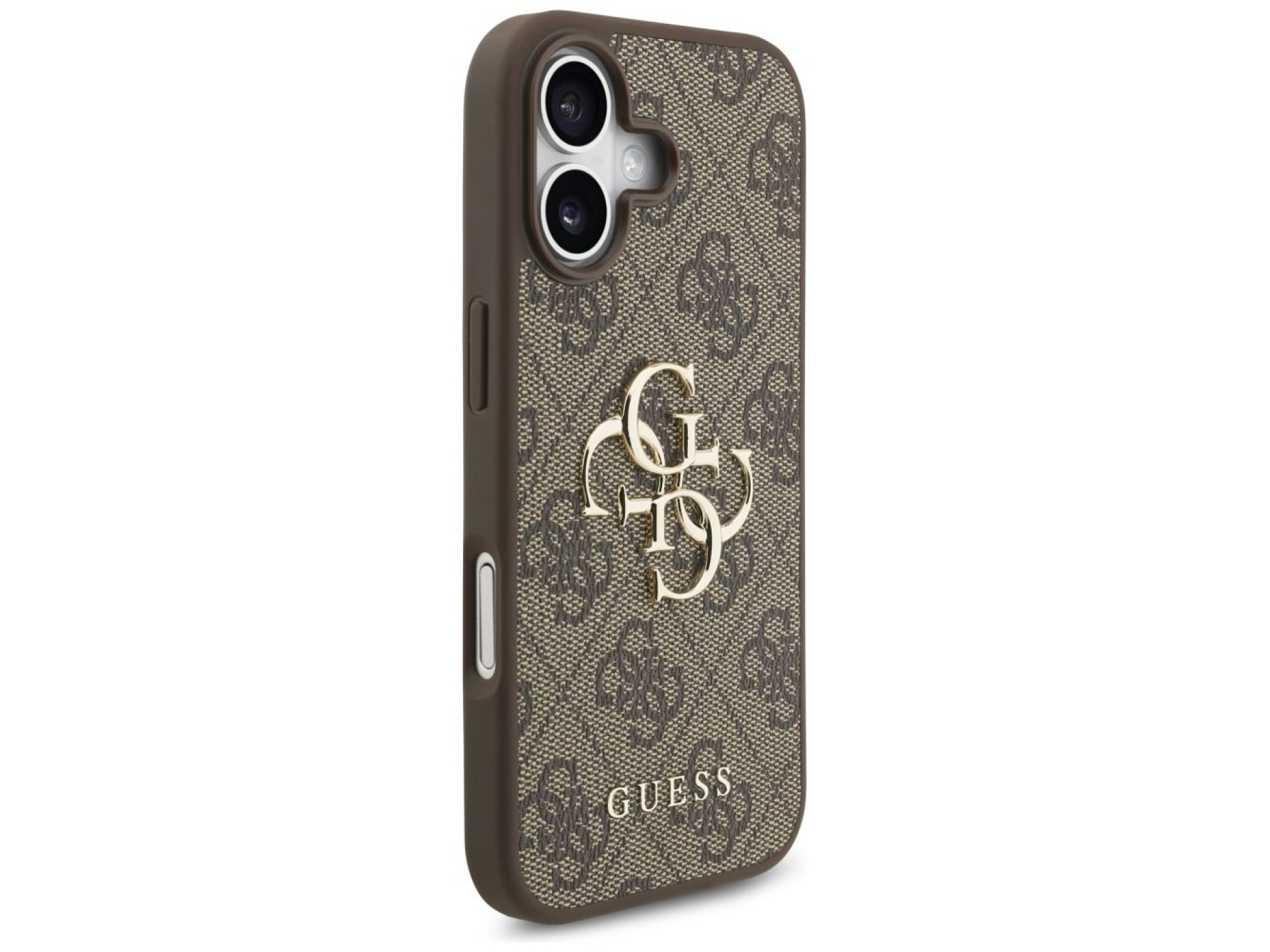 Capa Guess 4G com logo grande para iPhone 17 - Marrom