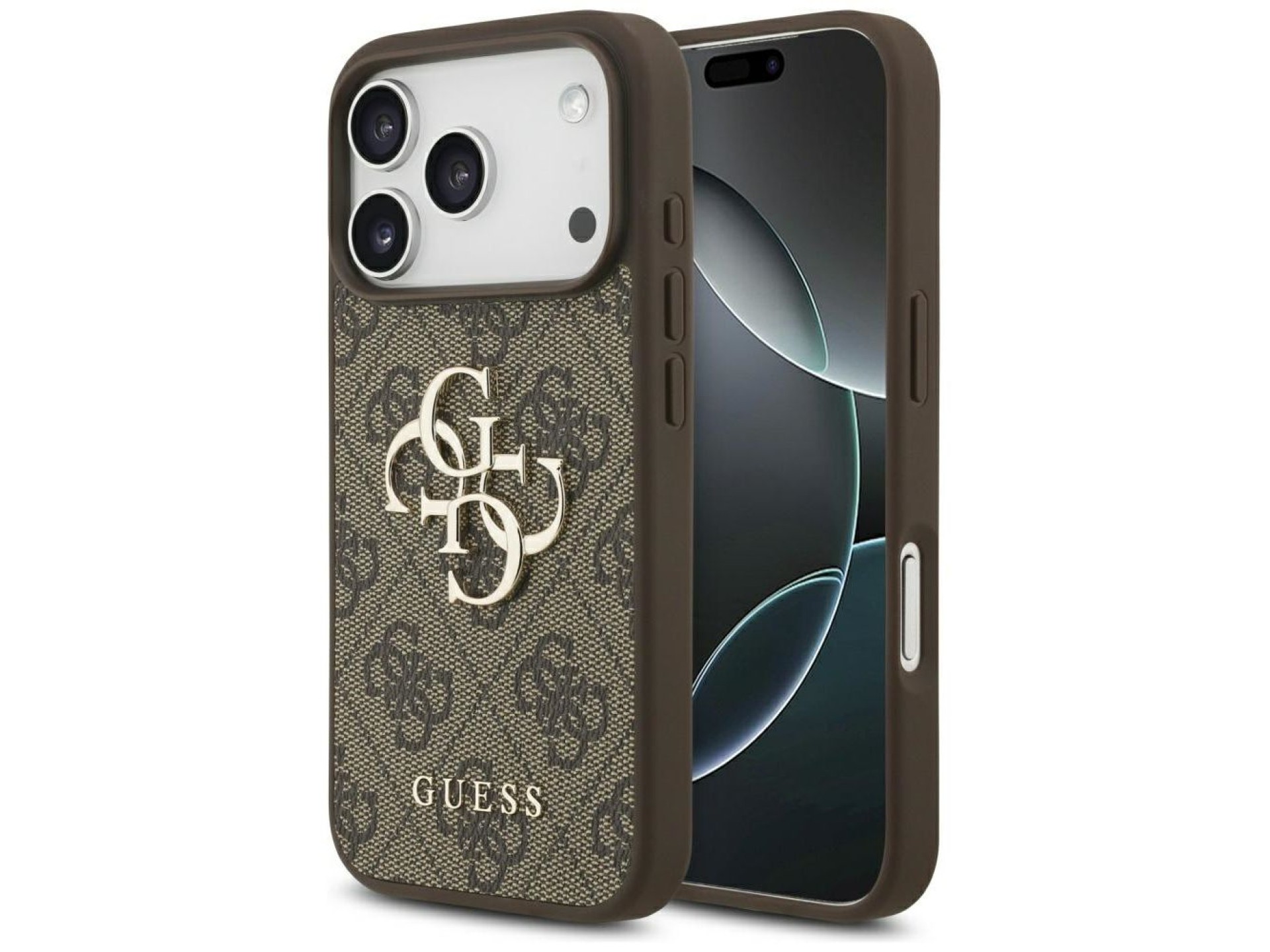 Guess 4G Big Logo Case for iPhone 17 Pro - Brown