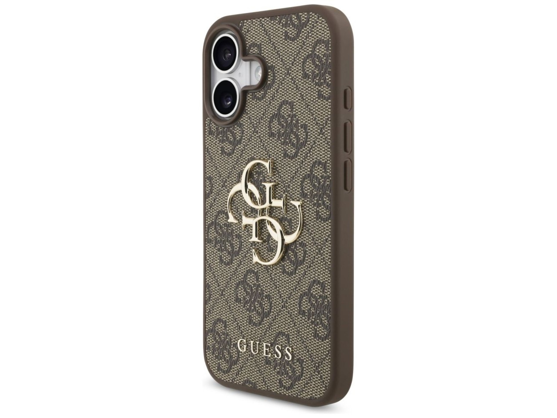 Capa Guess 4G com logo grande para iPhone 17 - Marrom