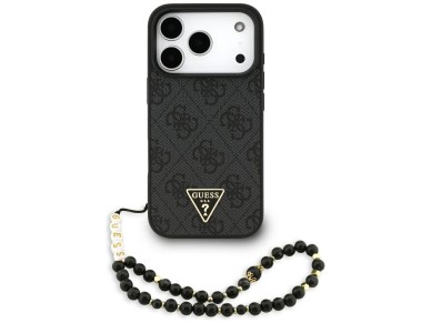 Funda Guess 4G con correa y logo triangular MagSafe para iPhone 17 Pro - negra Funda Guess 4G con correa y logo triangular MagSafe para iPhone 17 Pro - negra