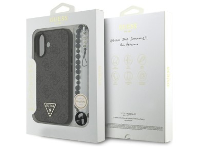 Funda Guess 4G con correa y logo triangular MagSafe para iPhone 17 - negra Funda Guess 4G con correa y logo triangular MagSafe para iPhone 17 - negra