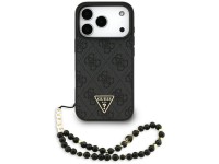 Funda Guess 4G con correa y logo triangular MagSafe para iPhone 17 Pro - negra