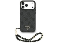 Capa Guess 4G Strap Triangle Logo MagSafe para iPhone 17 Pro Max - Preta
