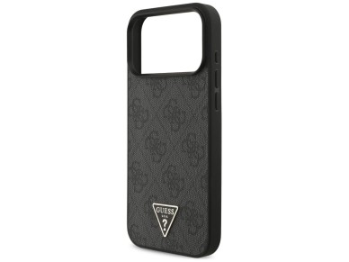 Capa Guess 4G Strap Triangle Logo MagSafe para iPhone 17 Pro Max - Preta