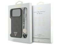 Capa Guess 4G Strap Triangle Logo MagSafe para iPhone 17 Pro Max - Preta Capa Guess 4G Strap Triangle Logo MagSafe para iPhone 17 Pro Max - Preta