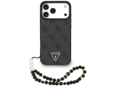 Capa Guess 4G Strap Triangle Logo MagSafe para iPhone 17 Pro Max - Preta Capa Guess 4G Strap Triangle Logo MagSafe para iPhone 17 Pro Max - Preta