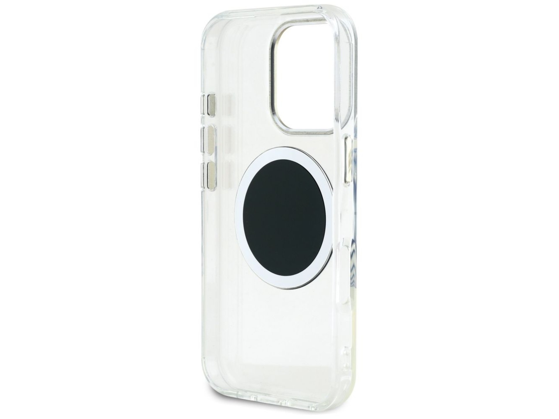 Guess IML Metal Colored Circle Classic Logo MagSafe case for iPhone 16 Pro - black