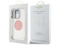 Capa MagSafe Guess IML Metal Colored Circle Classic Logo para iPhone 16 Pro Max - rosa Capa MagSafe Guess IML Metal Colored Circle Classic Logo para iPhone 16 Pro Max - rosa