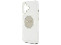 Capa MagSafe Guess IML Metal Colored Circle Classic Logo para iPhone 16 - cinza Capa MagSafe Guess IML Metal Colored Circle Classic Logo para iPhone 16 - cinza