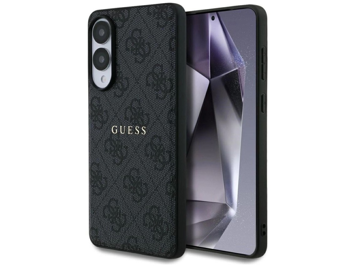 Guess 4G Ring Classic Logo MagSafe Case for Samsung Galaxy S25 Edge - Black