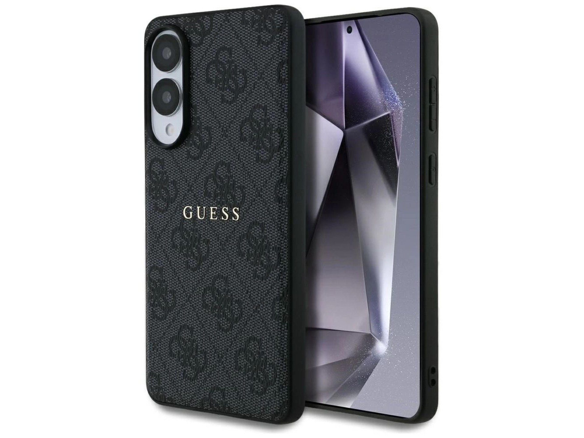 Guess 4G Ring Classic Logo MagSafe Case for Samsung Galaxy S25 Edge - Black
