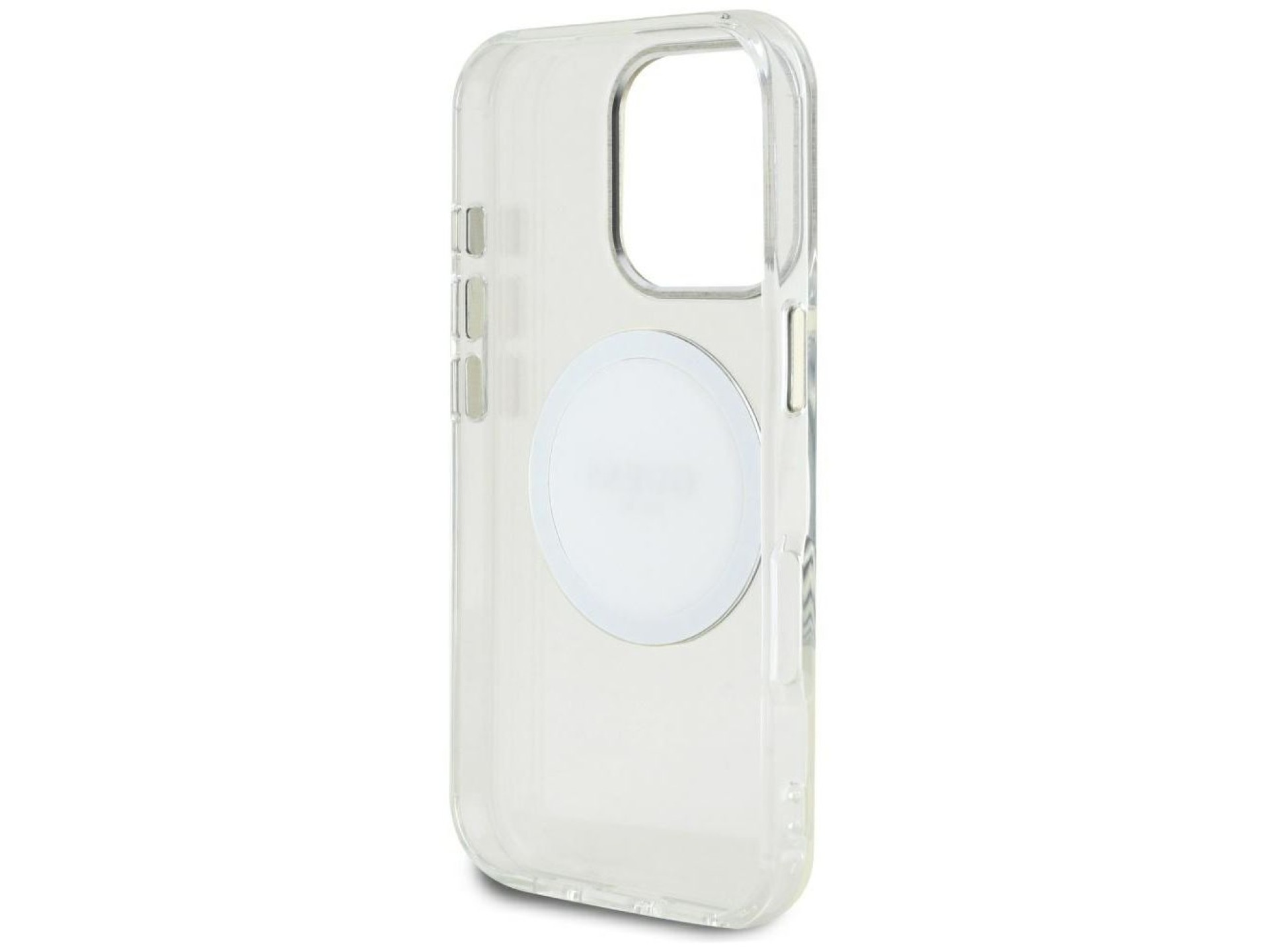 Guess IML Metal Colored Circle Classic Logo MagSafe case for iPhone 16 Pro Max - white