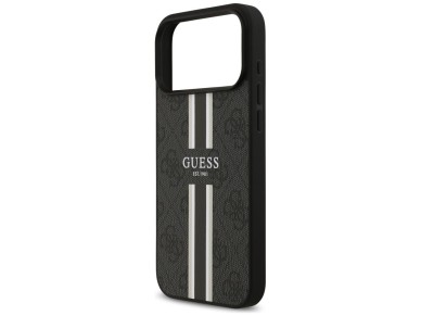 Guess 4G Printed Stripes MagSafe case for iPhone 17 Pro Max - black Guess 4G Printed Stripes MagSafe case for iPhone 17 Pro Max - black