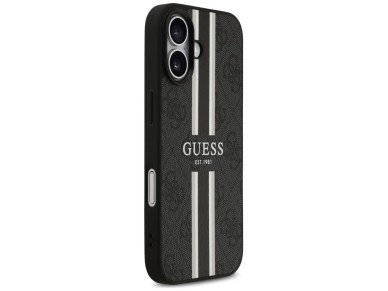 Funda Guess 4G con estampado de rayas y MagSafe para iPhone 17 - negra Funda Guess 4G con estampado de rayas y MagSafe para iPhone 17 - negra