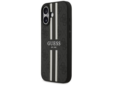 Funda Guess 4G con estampado de rayas y MagSafe para iPhone 17 - negra Funda Guess 4G con estampado de rayas y MagSafe para iPhone 17 - negra
