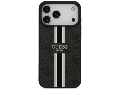 Guess 4G Printed Stripes MagSafe case for iPhone 17 Pro Max - black Guess 4G Printed Stripes MagSafe case for iPhone 17 Pro Max - black