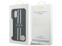 Funda Guess 4G con estampado de rayas y MagSafe para iPhone 17 - negra Funda Guess 4G con estampado de rayas y MagSafe para iPhone 17 - negra