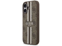 Funda Guess 4G con estampado de rayas y MagSafe para iPhone 17 - marrón Funda Guess 4G con estampado de rayas y MagSafe para iPhone 17 - marrón