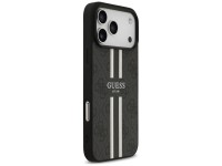 Guess 4G Printed Stripes MagSafe case for iPhone 17 Pro Max - black Guess 4G Printed Stripes MagSafe case for iPhone 17 Pro Max - black