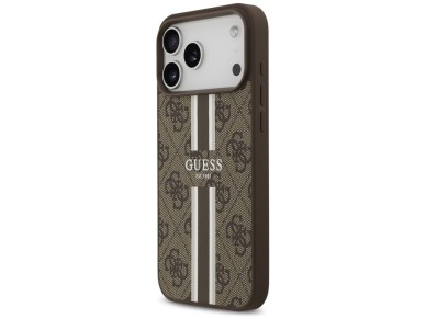 Guess 4G Printed Stripes MagSafe case for iPhone 17 Pro Max - brown Guess 4G Printed Stripes MagSafe case for iPhone 17 Pro Max - brown