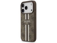 Funda Guess 4G con estampado de rayas y MagSafe para iPhone 17 Pro - marrón Funda Guess 4G con estampado de rayas y MagSafe para iPhone 17 Pro - marrón