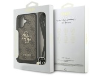 Guess 4G Big Logo Cord Stap Crossbody Case for iPhone 17 - Brown