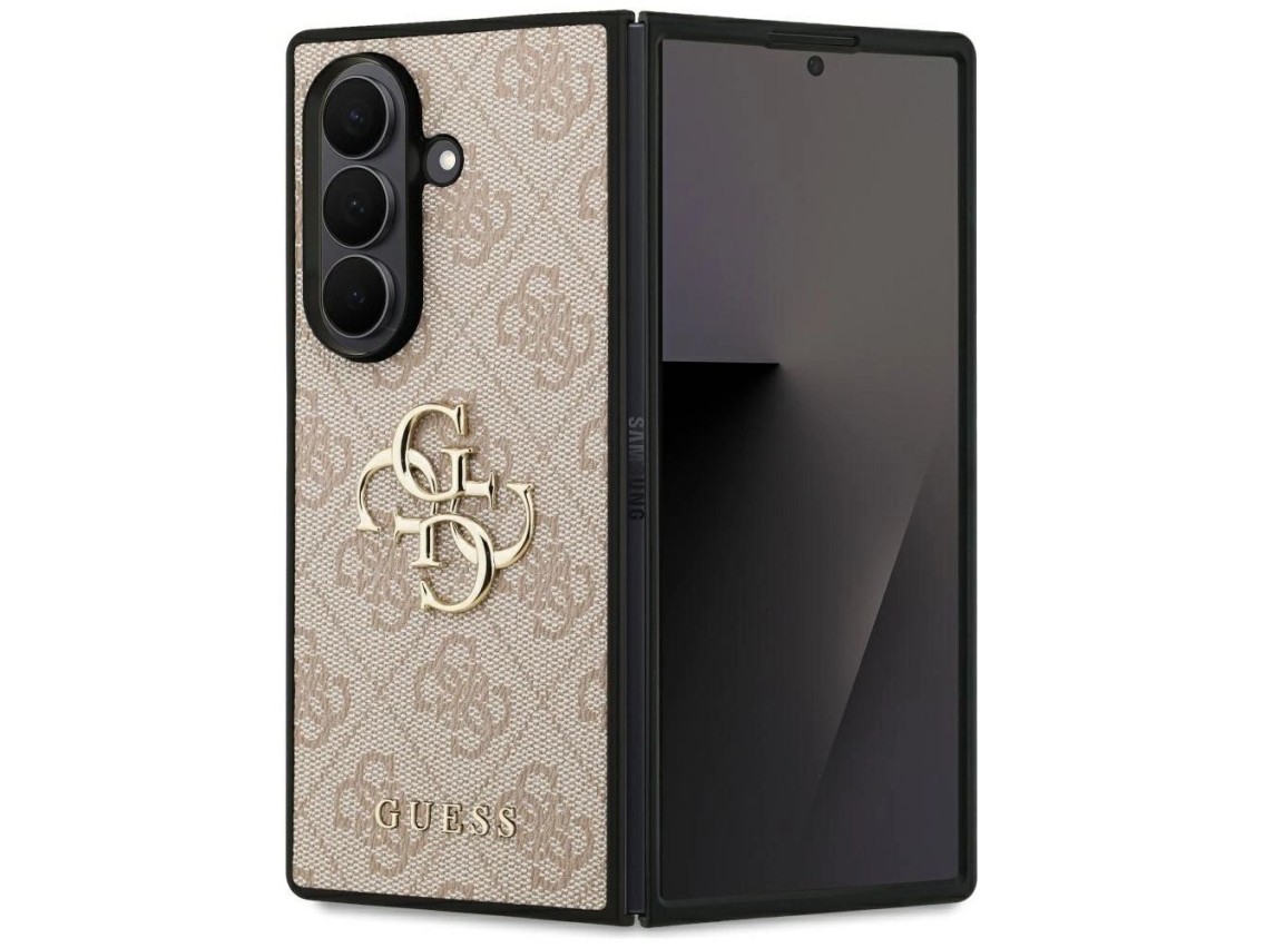 Capa Guess com logo 4G grande e logo cl�ssico para Samsung Galaxy Z Fold7 - Rosa