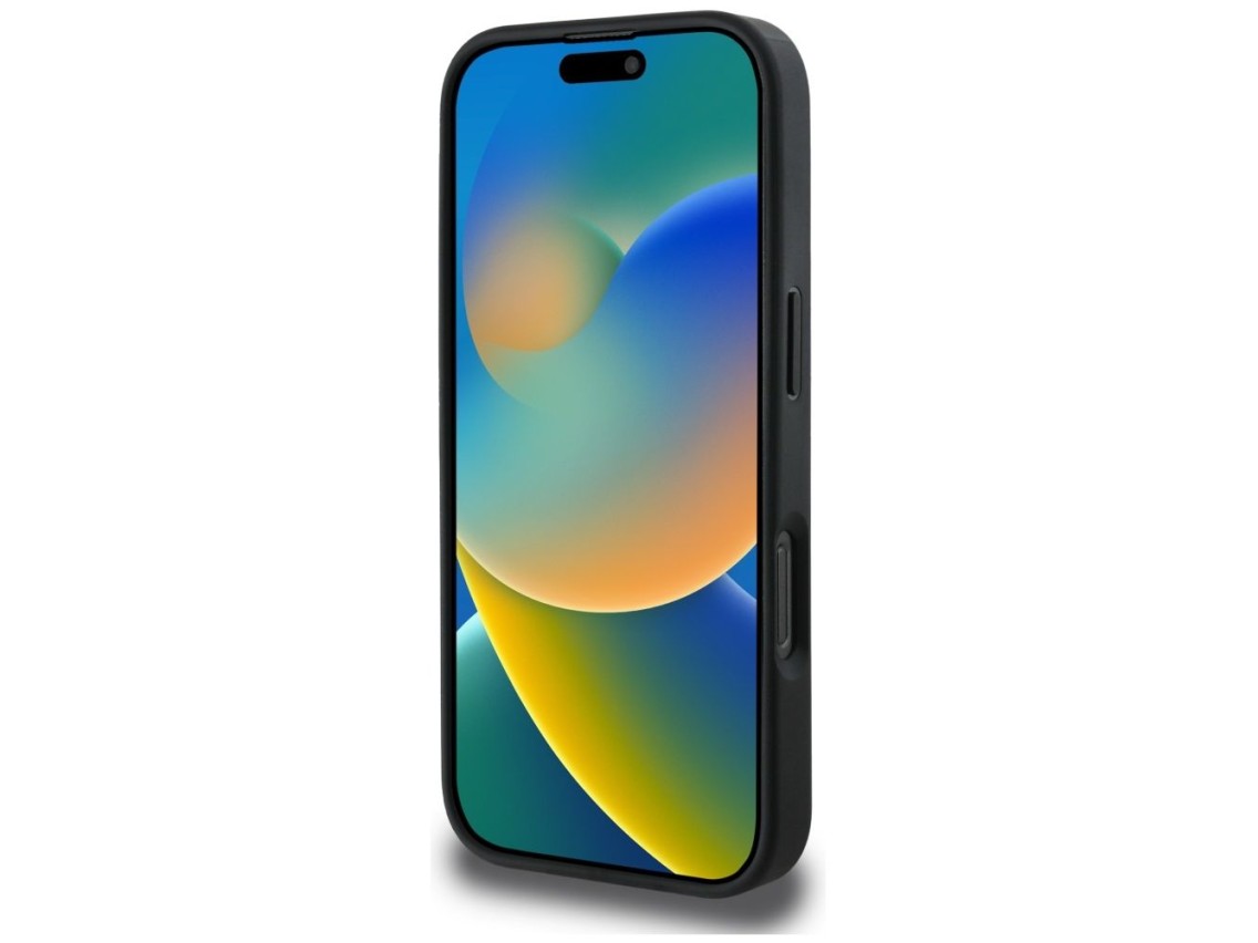 Guess Grained Roses Big 4G logo iPhone 16 Pro case - black