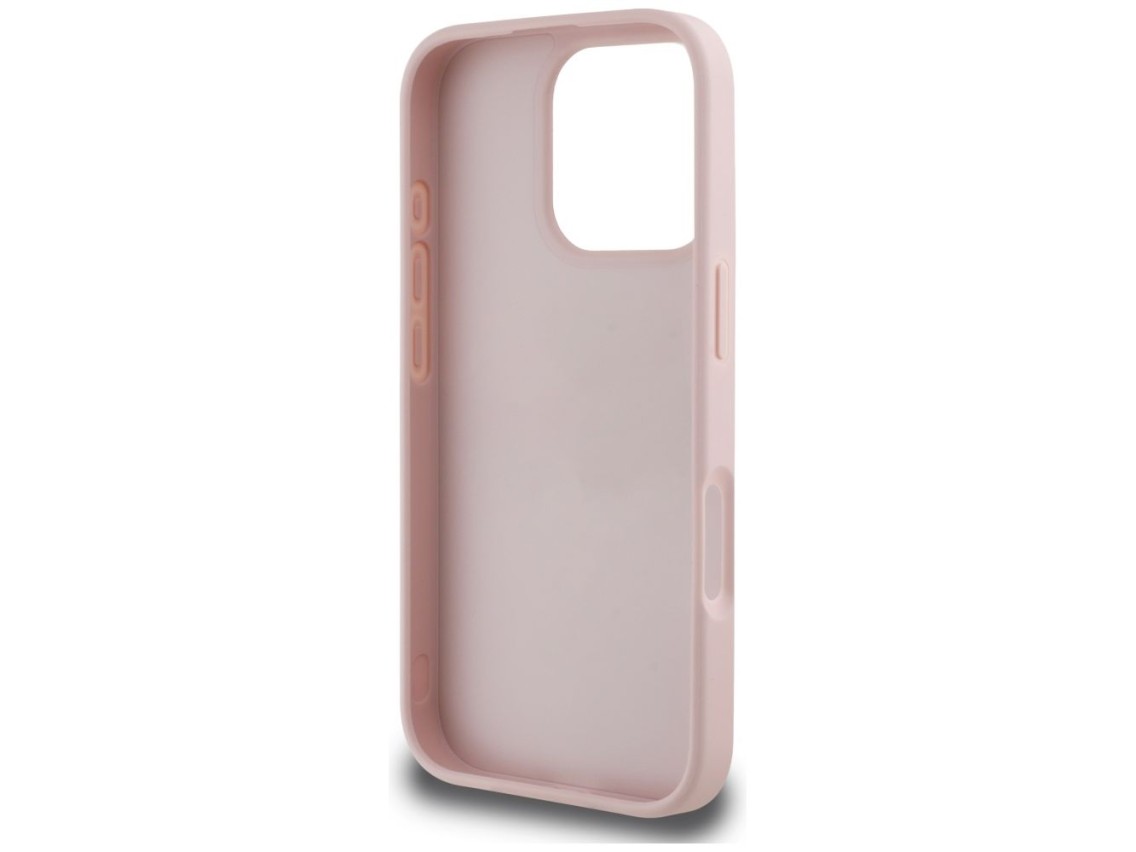 Guess Grained Roses Big 4G logo iPhone 16 Pro case - pink