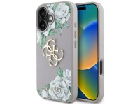 Guess Grained Roses Big 4G Logo iPhone 16 Case - Purple Guess Grained Roses Big 4G Logo iPhone 16 Case - Purple