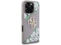 Guess Grained Roses Big 4G Logo iPhone 16 Pro Case - Purple Guess Grained Roses Big 4G Logo iPhone 16 Pro Case - Purple