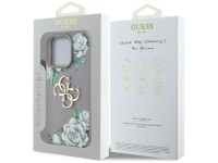 Guess Grained Roses Big 4G Logo iPhone 16 Pro Max Case - Purple Guess Grained Roses Big 4G Logo iPhone 16 Pro Max Case - Purple
