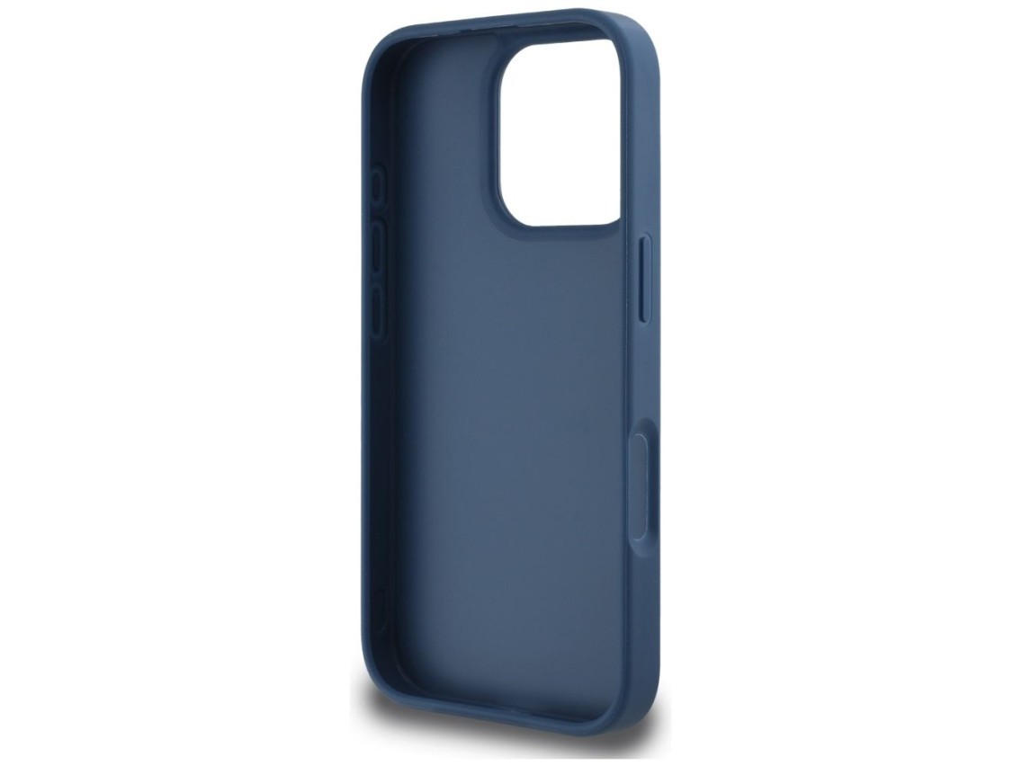 Guess Grained Roses Big 4G logo case for iPhone 16 Pro Max - blue