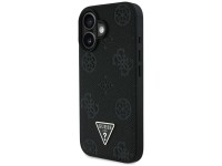 Guess Grained Hot Stamp Peony Triangle Logo MagSafe Case for iPhone 16 - Black Guess Grained Hot Stamp Peony Triangle Logo MagSafe Case for iPhone 16 - Black