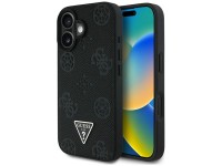 Guess Grained Hot Stamp Peony Triangle Logo MagSafe Case for iPhone 16 - Black Guess Grained Hot Stamp Peony Triangle Logo MagSafe Case for iPhone 16 - Black