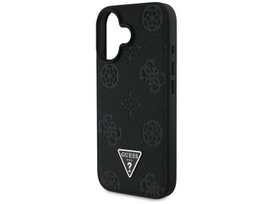 Funda Guess MagSafe con logotipo de triángulo de peonía estampado en caliente y textura granulada pa Funda Guess MagSafe con logotipo de triángulo de peonía estampado en caliente y textura granulada pa