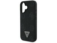 Guess Grained Hot Stamp Peony Triangle Logo MagSafe Case for iPhone 16 - Black Guess Grained Hot Stamp Peony Triangle Logo MagSafe Case for iPhone 16 - Black