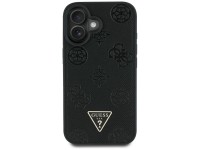 Guess Grained Hot Stamp Peony Triangle Logo MagSafe Case for iPhone 16 - Black Guess Grained Hot Stamp Peony Triangle Logo MagSafe Case for iPhone 16 - Black