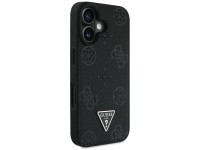 Guess Grained Hot Stamp Peony Triangle Logo MagSafe Case for iPhone 16 - Black Guess Grained Hot Stamp Peony Triangle Logo MagSafe Case for iPhone 16 - Black