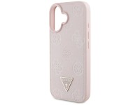 Capa MagSafe para iPhone 16 com estampa texturizada de peônias e triângulos - Rosa Capa MagSafe para iPhone 16 com estampa texturizada de peônias e triângulos - Rosa
