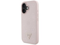 Capa MagSafe para iPhone 16 com estampa texturizada de peônias e triângulos - Rosa Capa MagSafe para iPhone 16 com estampa texturizada de peônias e triângulos - Rosa