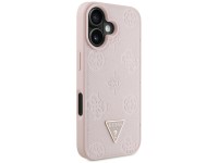 Capa MagSafe para iPhone 16 com estampa texturizada de peônias e triângulos - Rosa Capa MagSafe para iPhone 16 com estampa texturizada de peônias e triângulos - Rosa