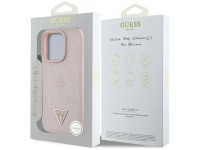 Funda Guess MagSafe para iPhone 16 Pro con logo de peonía y estampado en caliente - Rosa Funda Guess MagSafe para iPhone 16 Pro con logo de peonía y estampado en caliente - Rosa