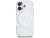 Guess IML Metal Colored Circle Classic Logo MagSafe case for iPhone 16 - white Guess IML Metal Colored Circle Classic Logo MagSafe case for iPhone 16 - white
