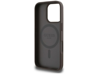 Capa MagSafe para iPhone 16 Pro Max com estampa texturizada de peônias e triângulos - Marrom Capa MagSafe para iPhone 16 Pro Max com estampa texturizada de peônias e triângulos - Marrom