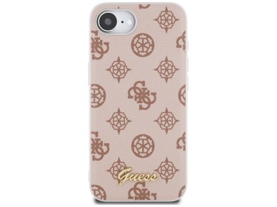 Guess Peony Script Logo MagSafe iPhone 16e Case - Brown Guess Peony Script Logo MagSafe iPhone 16e Case - Brown