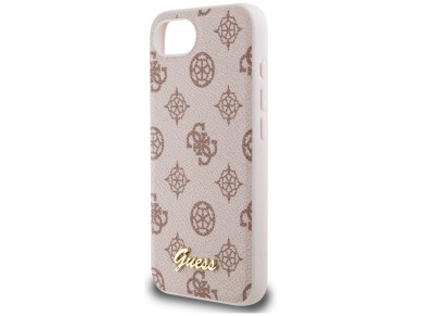 Guess Peony Script Logo MagSafe iPhone 16e Case - Brown Guess Peony Script Logo MagSafe iPhone 16e Case - Brown
